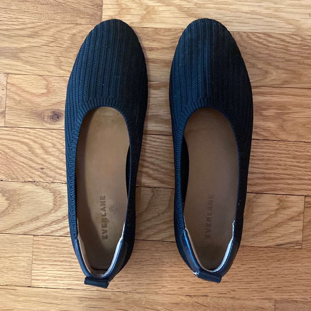 Everlane Black Knit Ballet Flats